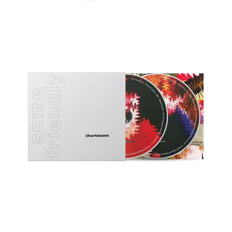 Texte: "some friendly", "charlatans". CD-Hülle mit bunter, psychedelischer Gestaltung.