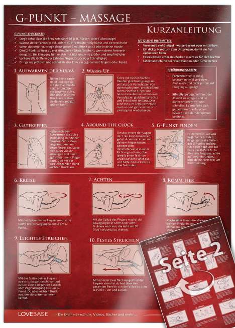 Yella Cremer: G-Punkt Massage Kurzanleitung (2020) - 23 Massage-Techniken für mehr Genuss beim Sex - Praktische Schnellübersicht und Spickzettel -, Buch