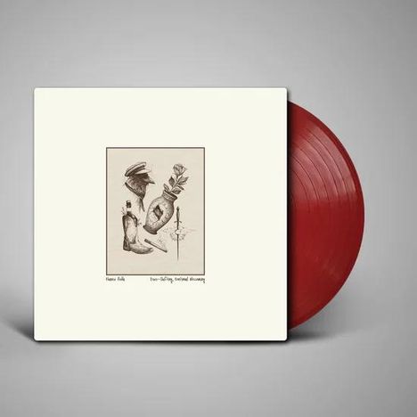 Texte: "Gunter Folk", "Ever-Unfolding Emotional Milestones". Illustration: Ein Stiefel, ein Dolch, ein Krug mit Pflanze.