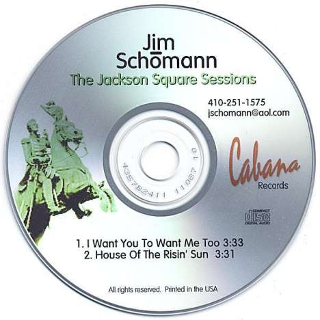 Jim Schomann: Jackson Square Sessions, CD