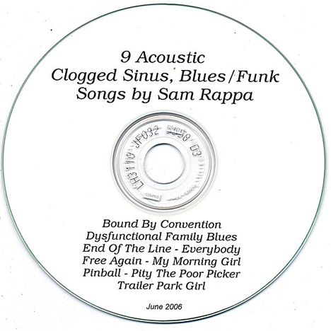 Sam Rappa: Clogged Sinus Blues/Funk, CD