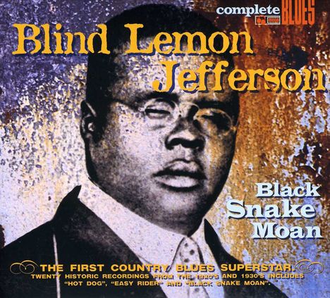 "Blind" Lemon Jefferson: Black Snake Moan, CD