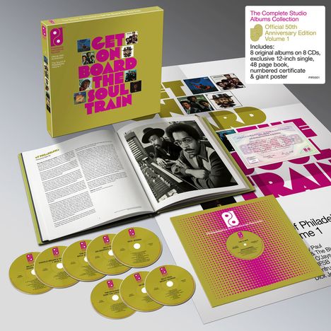 Get On Board The Soul Train – The Sound Of Philadelphia International Records Volume 1 (Limited Edition) (Box Set), 8 CDs und 1 Single 12"