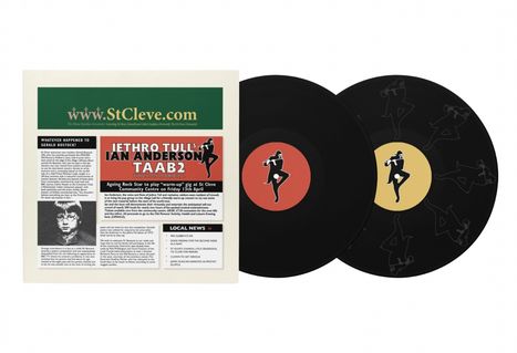 Weißes Cover mit Texten: "www.StCleve.com", "Jethro Tull's Ian Anderson TAAB 2". Zwei Schallplatten mit Silhouetten von Flötenspielern.