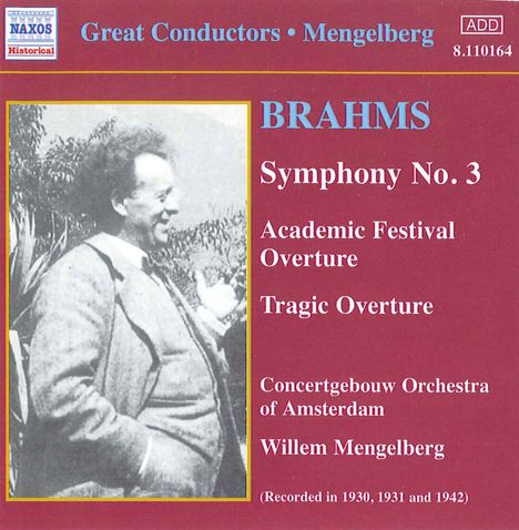 Johannes Brahms (1833-1897): Symphonien Nr.1 &amp; 3, CD