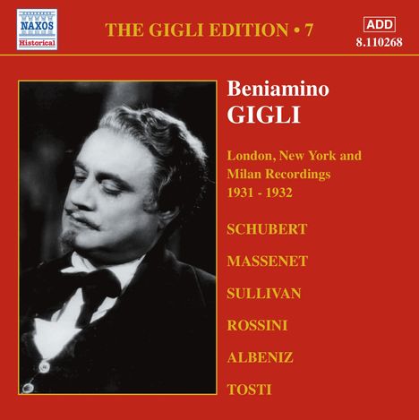 Benjamino Gigli- Edition Vol.7, CD