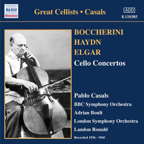 Pablo Casals spielt Cellokonzerte, CD