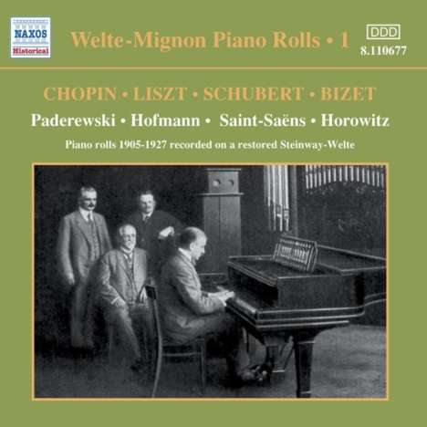 Welte-Mignon - Piano Rolls Vol.1 1905-1927, CD