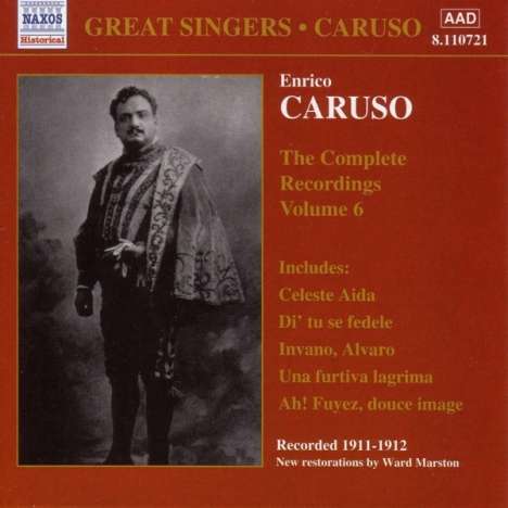 Enrico Caruso:The Complete Recordings Vol.6, CD
