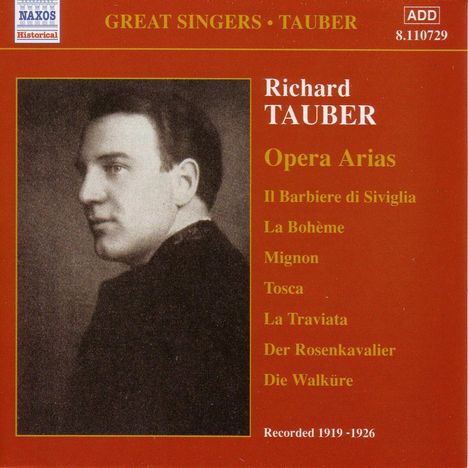 Richard Tauber - Opera Arias Vol.1, CD