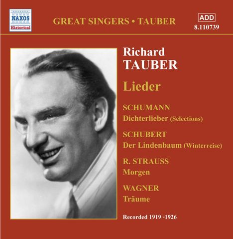 Richard Tauber singt Lieder, CD