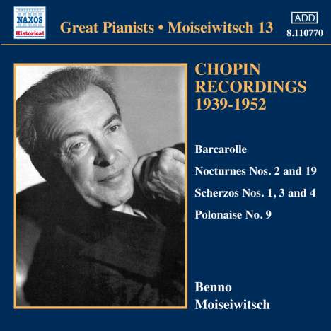 Benno Moiseiwitsch - Chopin Recordings Vol.3, CD
