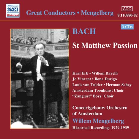 Johann Sebastian Bach (1685-1750): Matthäus-Passion BWV 244, 3 CDs