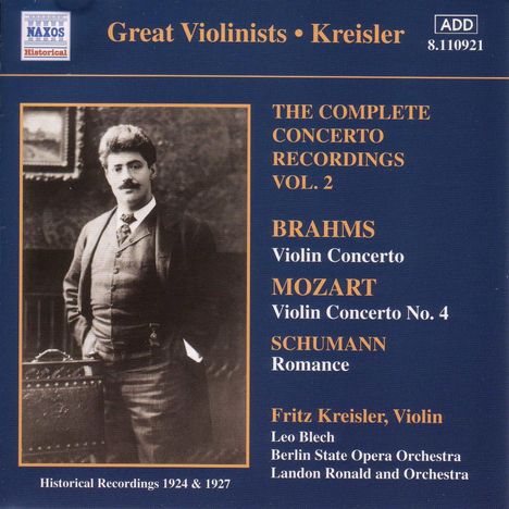 Fritz Kreisler - Complete Concerto Recordings Vol.2, CD
