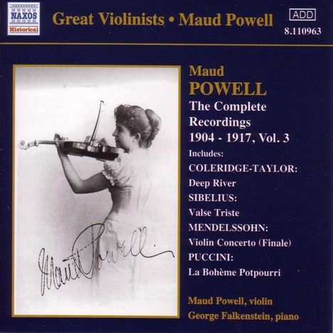 Maud Powell - Sämtliche Aufnahmen Vol.3, CD