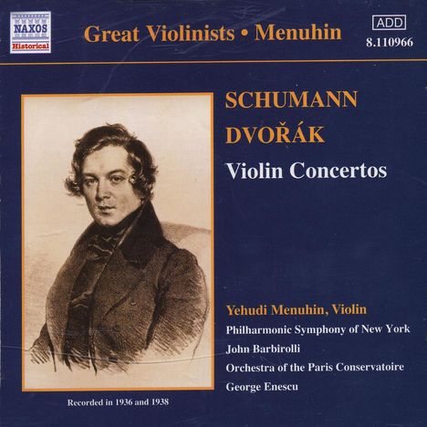 Yehudi Menuhin spielt Violinkonzerte, CD