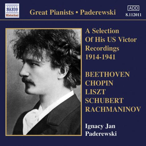 Paderewski - A Selectino of His US Victor Recordings, CD