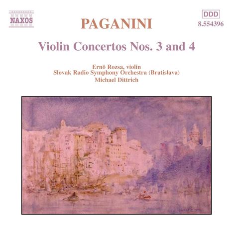 Niccolo Paganini (1782-1840): Violinkonzerte Nr.3 & 4, CD