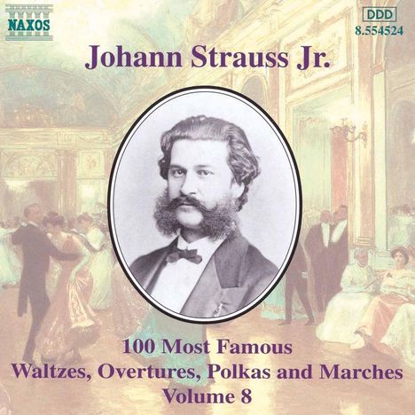 Johann Strauss II (1825-1899): 100 Walzer, Ouvertüren, Polkas, Märsche Vol.8, CD