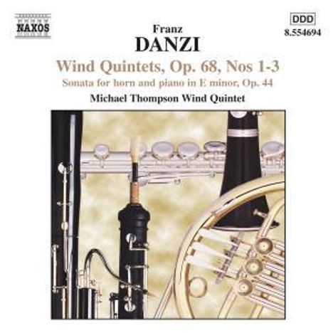 Franz Danzi (1763-1826): Bläserquintette op.68 Nr.1-3, CD