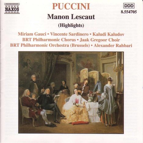 Giacomo Puccini (1858-1924): Manon Lescaut (Ausz.), CD