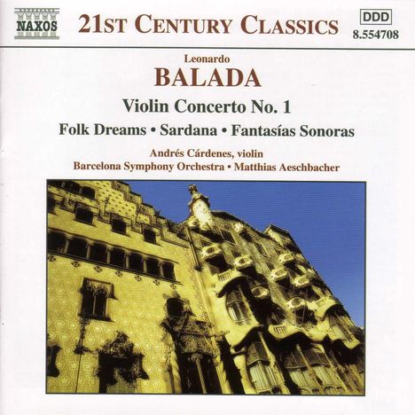 Leonardo Balada (geb. 1933): Violinkonzert Nr.1, CD