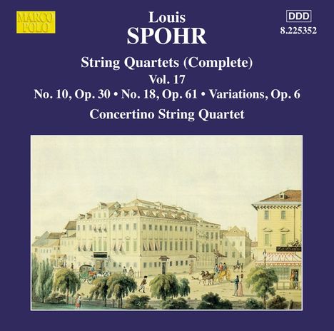 Louis Spohr (1784-1859): Streichquartette Vol.17, CD