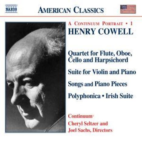 Henry Cowell (1897-1965): Instrumental,Chamber &amp; Vocal Music 1, CD