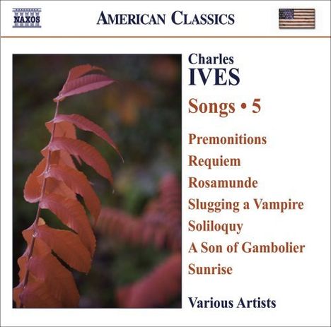 Charles Ives (1874-1954): Lieder Vol.5, CD