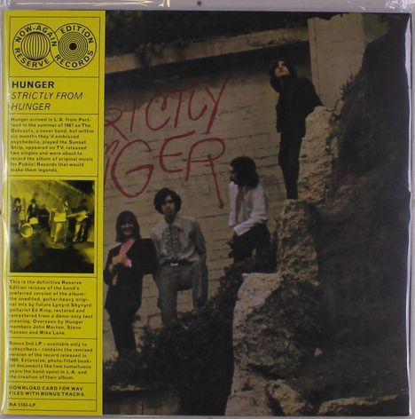 Hunger: Strictly From Hunger (Reissue) (Limited Numbered Edition), LP