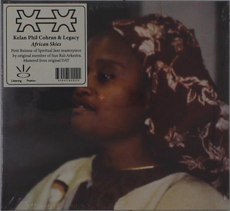 Kelan Phil Cohran & Legacy, African Skies. Erstveröffentlichung eines Spiritual Jazz Meisterwerks. Frauenporträt im Hintergrund.