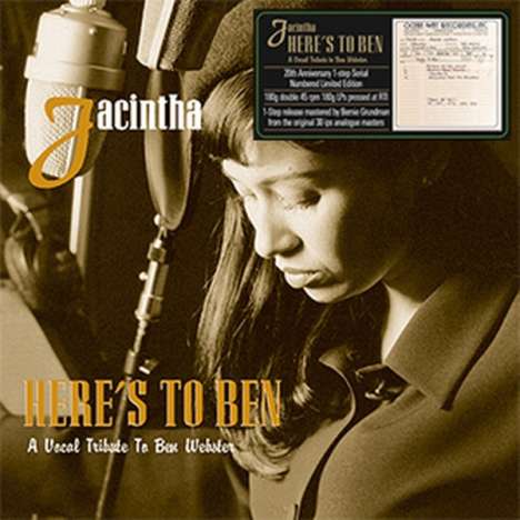 Jacintha (geb. 1957): Here's To Ben: A Vocal Tribute To Ben Webster (remastered) (180g) (One-Step Plating) (Limited-Numbered-Edition) (45 RPM), 2 LPs
