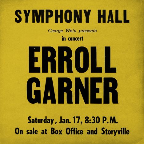 Erroll Garner (1921-1977): Symphony Hall Concert (180g), LP