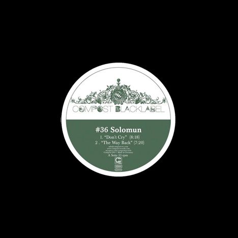 Solomun: Don't Cry, Single 12"
