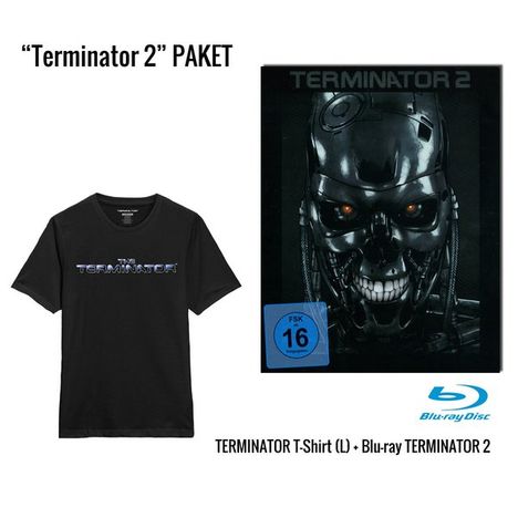 Terminator 2: Tag der Abrechnung (Geschenkset mit T-Shirt) (Blu-ray im Steelbook), 1 Blu-ray Disc und 1 T-Shirt