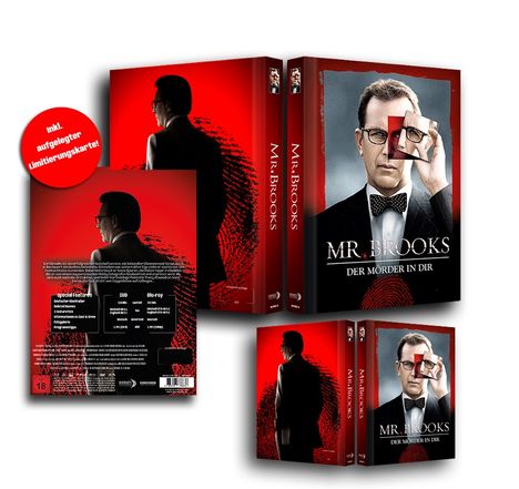 Mr. Brooks - Der Mörder in dir (Blu-ray &amp; DVD im Mediabook), 1 Blu-ray Disc und 1 DVD