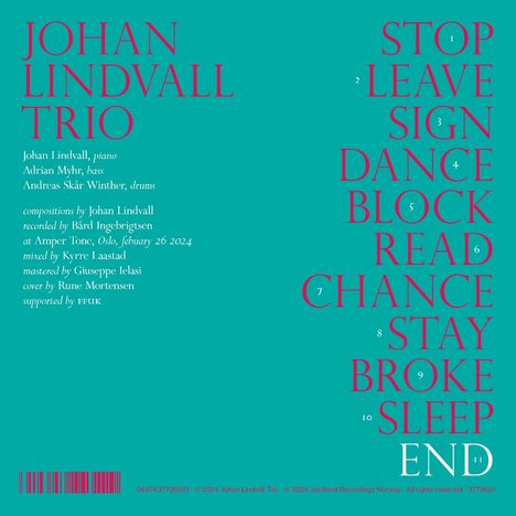 Johan Lindvall: End, CD