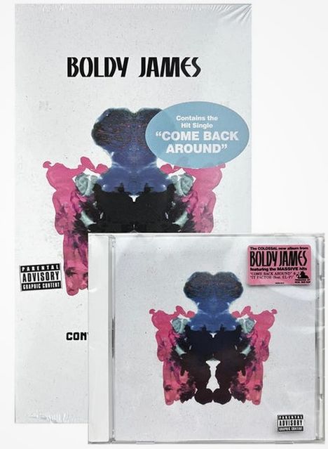 Texte: "CONVERSATIONAL PIECES", "BOLDY JAMES & REAL BAD MAN". Logo: "JUNGLE RECORDS". Hintergrund in schwarz.