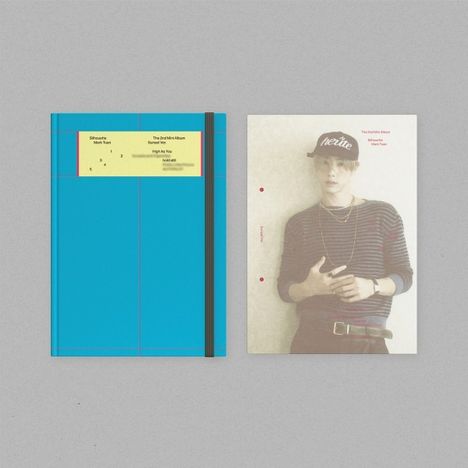 Links: gelbes Etikett auf blauem Grund. Rechts: Person mit Mütze, rotem Text: "The ReVe Festival".