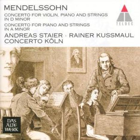 Felix Mendelssohn Bartholdy (1809-1847): Konzert d-moll für Violine,Klavier,Orchester, CD