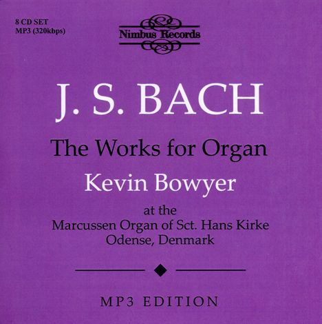 Johann Sebastian Bach (1685-1750): Sämtliche Orgelwerke (MP3-Format), 8 MP3-CDs
