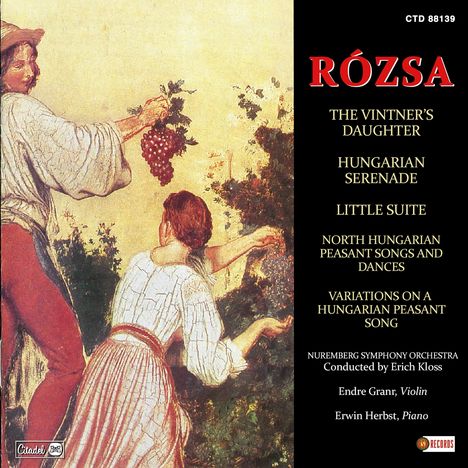 Miklós Rózsa (1907-1995): Ungarische Serenade op.25, CD