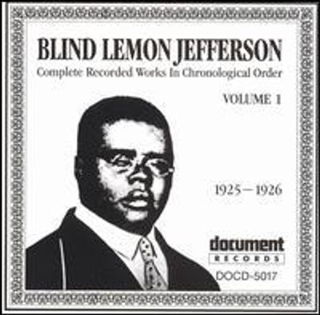 "Blind" Lemon Jefferson: Complete Recorded Works Vol.1, CD