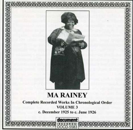 Ma Rainey: Ma Rainey Vol 3 1925 -, CD