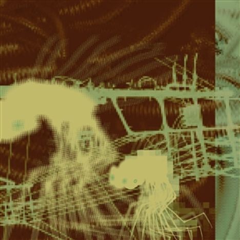 Keine Texte sichtbar. Abstrakte Darstellung mit organischen und geometrischen Formen in Braun- und Grüntönen.