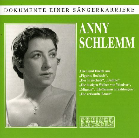 Anny Schlemm singt Arien, CD