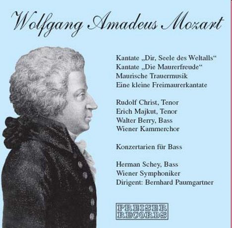 Wolfgang Amadeus Mozart (1756-1791): Konzertarien für Bass, CD