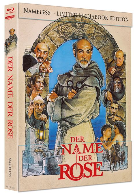 Der Name der Rose (Ultra HD Blu-ray & Blu-ray im Mediabook), 1 Ultra HD Blu-ray und 1 Blu-ray Disc