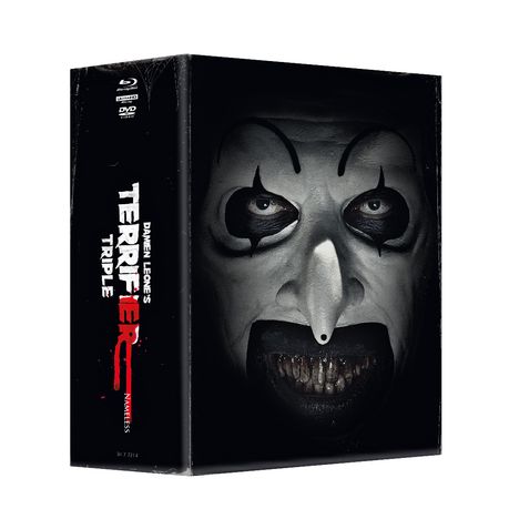 Terrifier Triple (Schuber Edition) (Ultra HD Blu-ray &amp; Blu-ray im Mediabook), 2 Ultra HD Blu-rays, 3 Blu-ray Discs und 2 DVDs