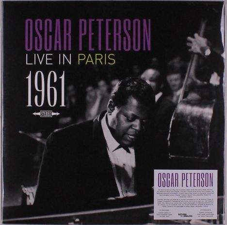 Oscar Peterson (1925-2007): Live In Paris 1961 (Limited Numbered Edition) (Clear Vinyl), LP